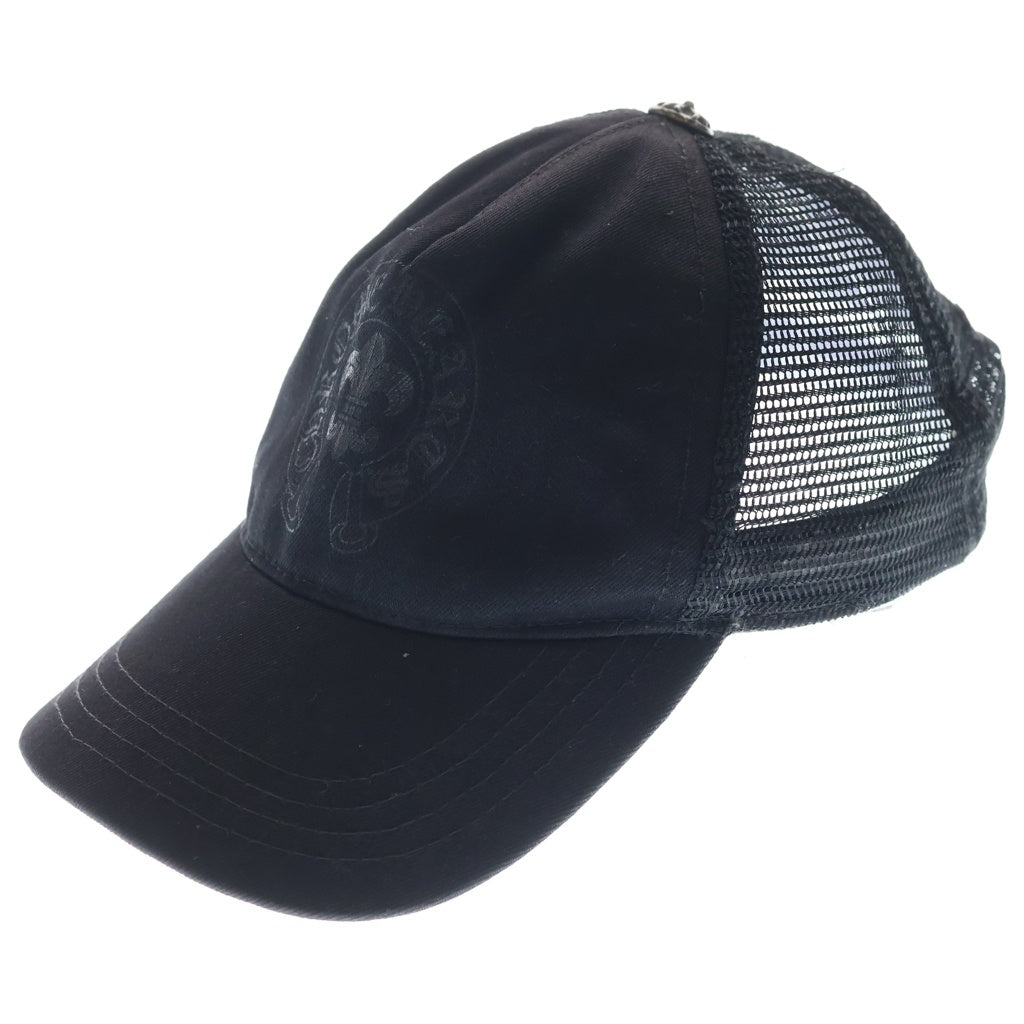 CHROME HEARTS(クロムハーツ) BS FLARE SCROLL LABEL BSフレア スクロールラベル 刺繍 メッシュ キャップ 帽子 ブラック