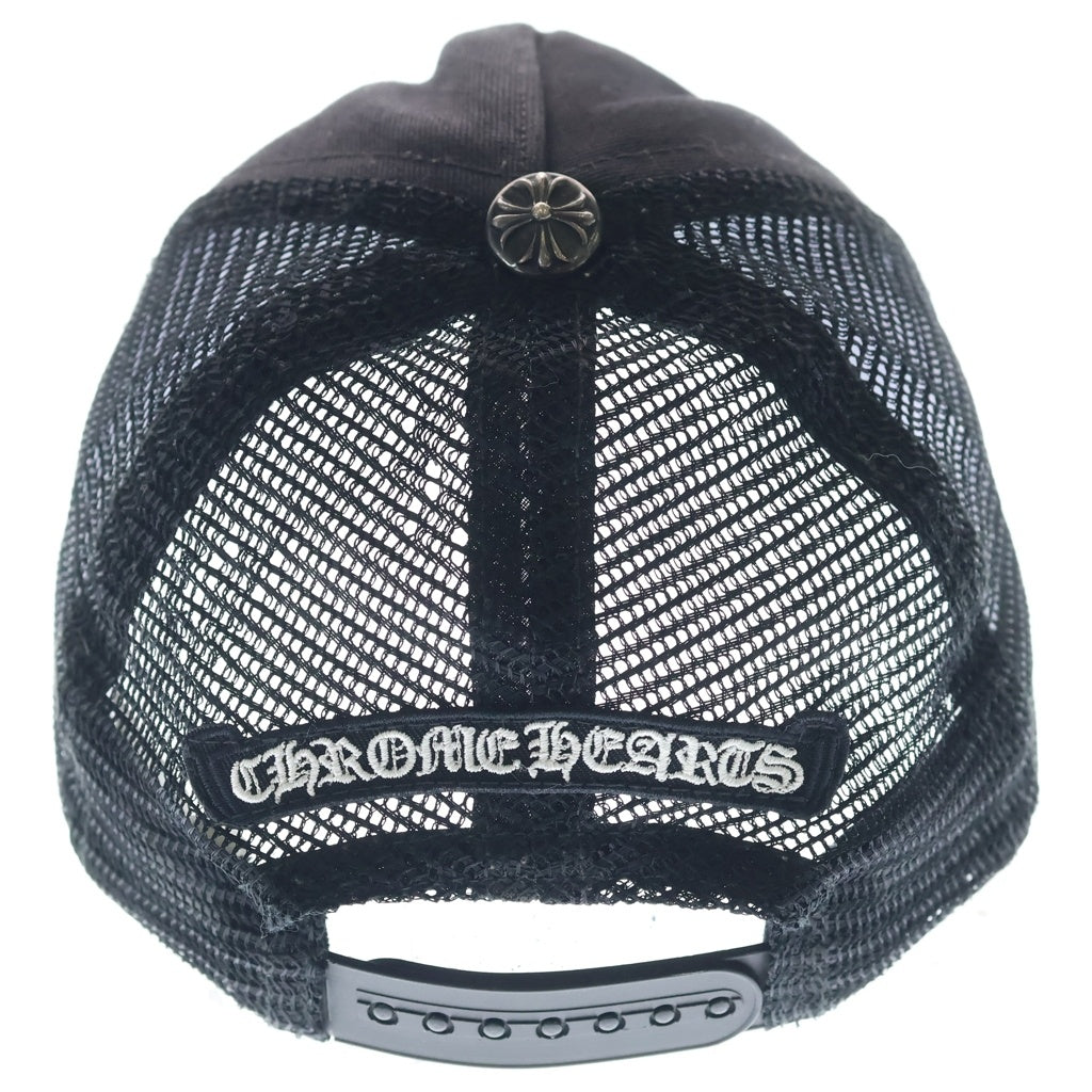 CHROME HEARTS(クロムハーツ) BS FLARE SCROLL LABEL BSフレア スクロールラベル 刺繍 メッシュ キャップ 帽子 ブラック