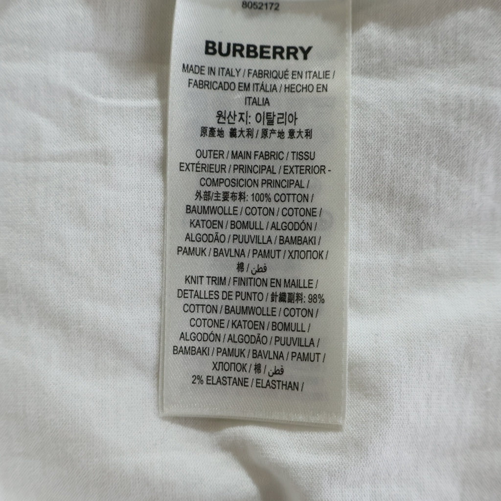 BURBERRY(バーバリー) UNIVERSAL PASSPORT ユニバーサルパスポートプリント クルーネック ノースリーブ Tシャツ ホワイト 8052172