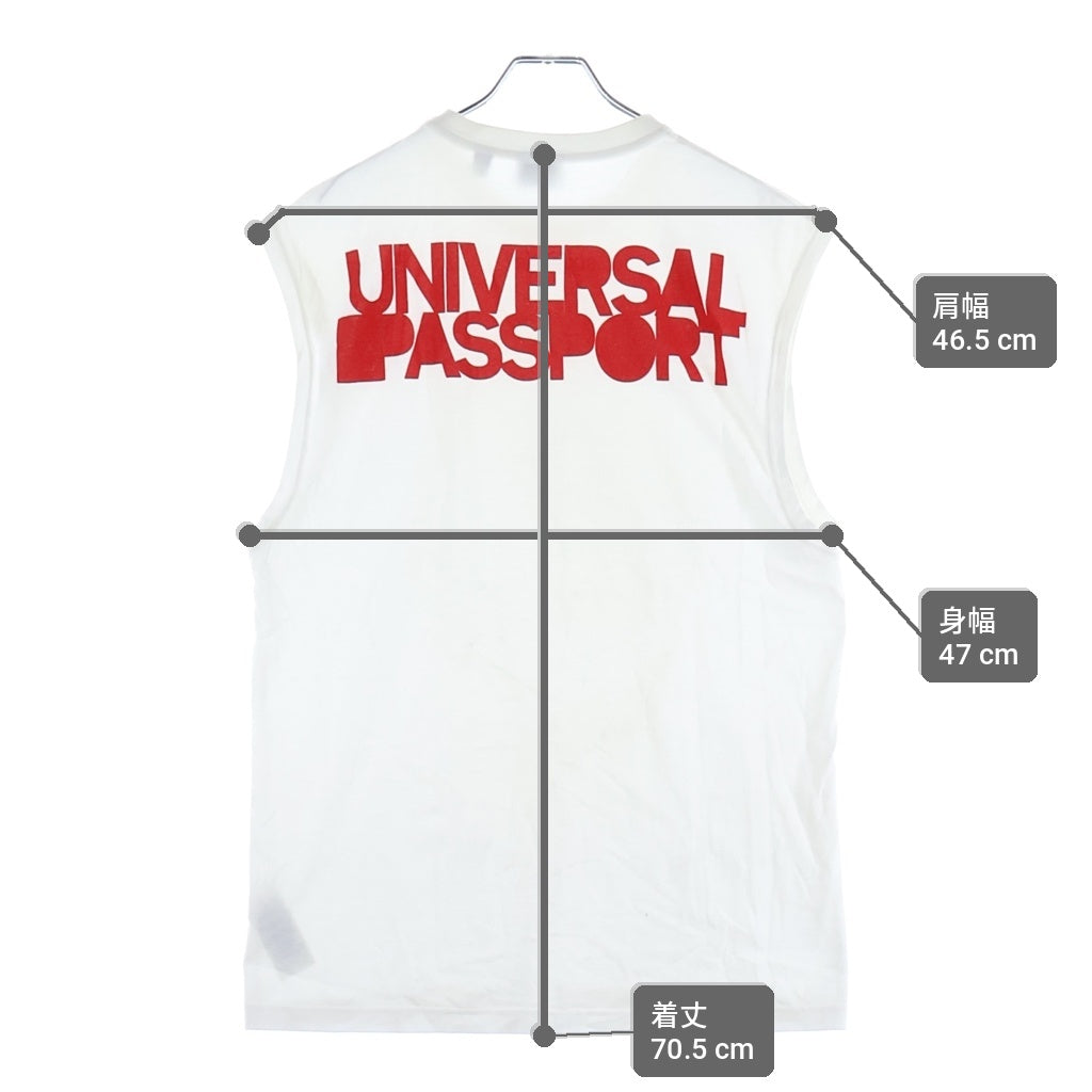 BURBERRY(バーバリー) UNIVERSAL PASSPORT ユニバーサルパスポートプリント クルーネック ノースリーブ Tシャツ ホワイト 8052172