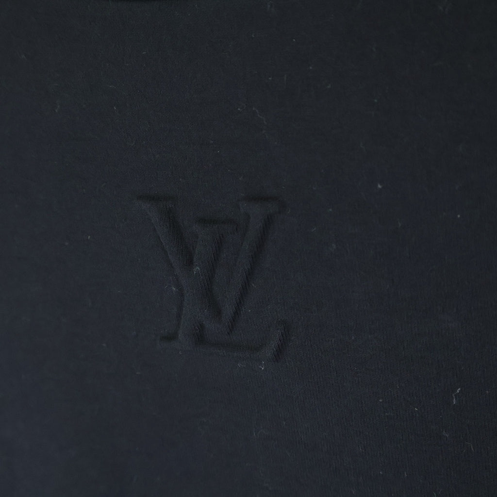 LOUIS VUITTON(ルイヴィトン) エンボス LVロゴ インサイドアウト クルーネック 半袖Tシャツ RM252MQ DT3 HNY55W ブラック