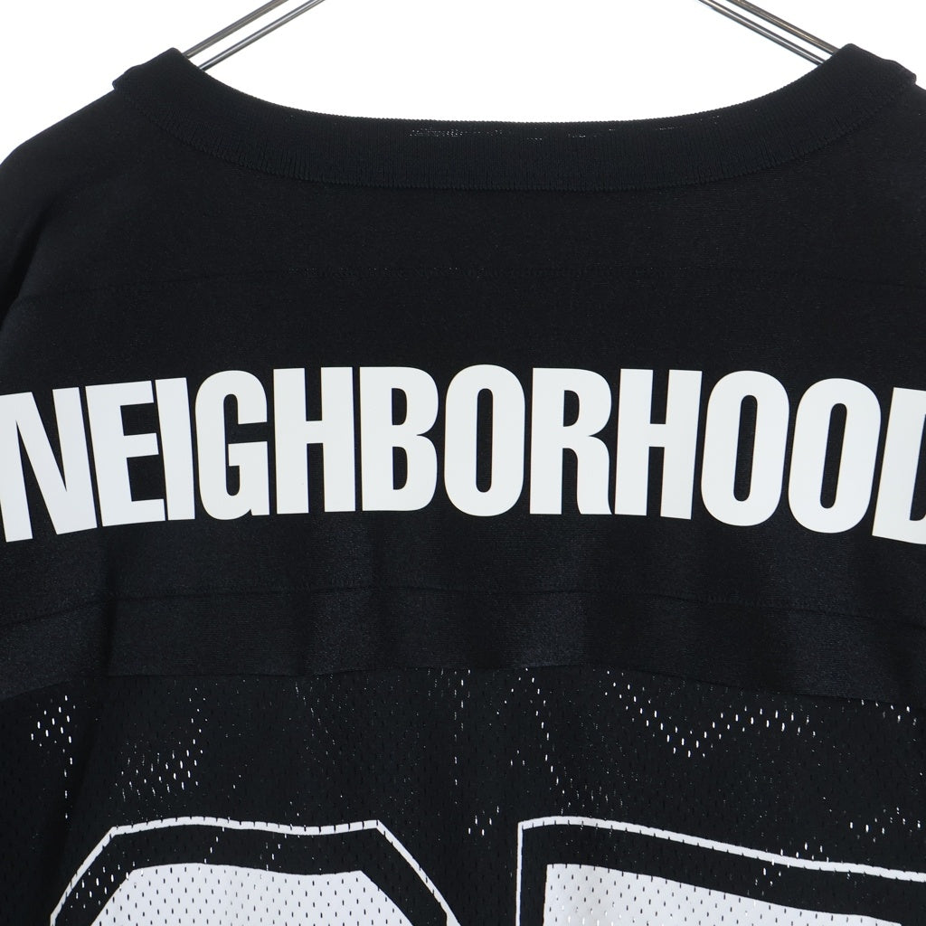 Y-3(ワイスリー) ×NEIGHBORHOOD ネイバーフッド NBHD FOOTBALL JERSEY フットボールジャージ メッシュ 半袖ゲームシャツ ブラック JW6997 2J0001