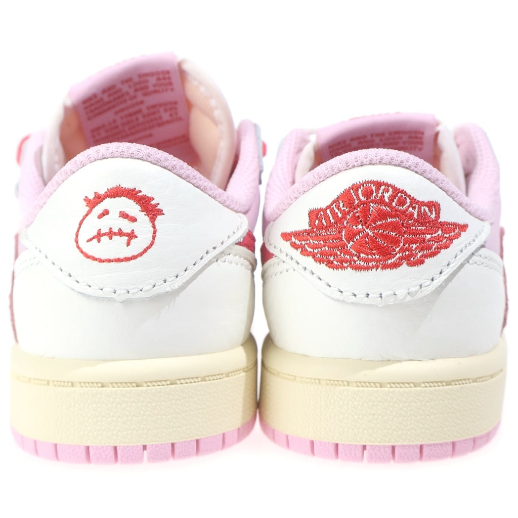 NIKE(ナイキ) ×TRAVIS SCOTT AIR JORDAN1 LOW PS トロピカルピンク ジュニア ローカットスニーカー キッズ IQ7605-101