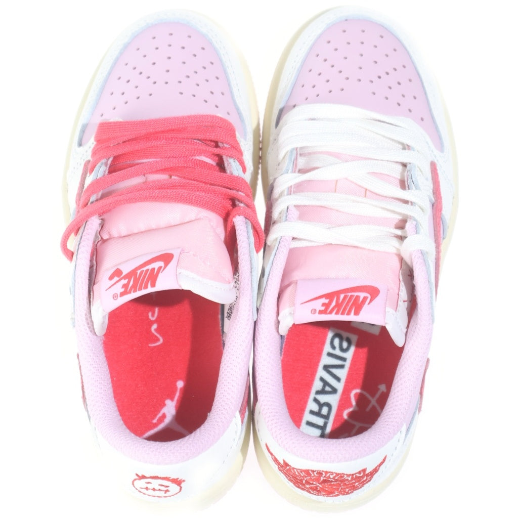 NIKE(ナイキ) ×TRAVIS SCOTT AIR JORDAN1 LOW PS トロピカルピンク ジュニア ローカットスニーカー キッズ IQ7605-101
