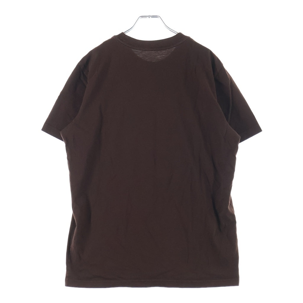 MONCLER(モンクレール) 26AW 袖ロゴワッペン フロントロゴフェルトパッチ クルーネック 半袖Tシャツ ブラウン L20918C00039 8390T