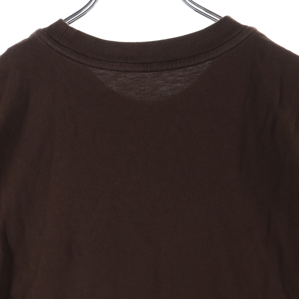 MONCLER(モンクレール) 26AW 袖ロゴワッペン フロントロゴフェルトパッチ クルーネック 半袖Tシャツ ブラウン L20918C00039 8390T
