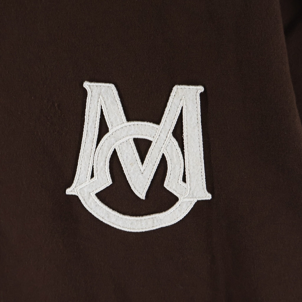 MONCLER(モンクレール) 26AW 袖ロゴワッペン フロントロゴフェルトパッチ クルーネック 半袖Tシャツ ブラウン L20918C00039 8390T