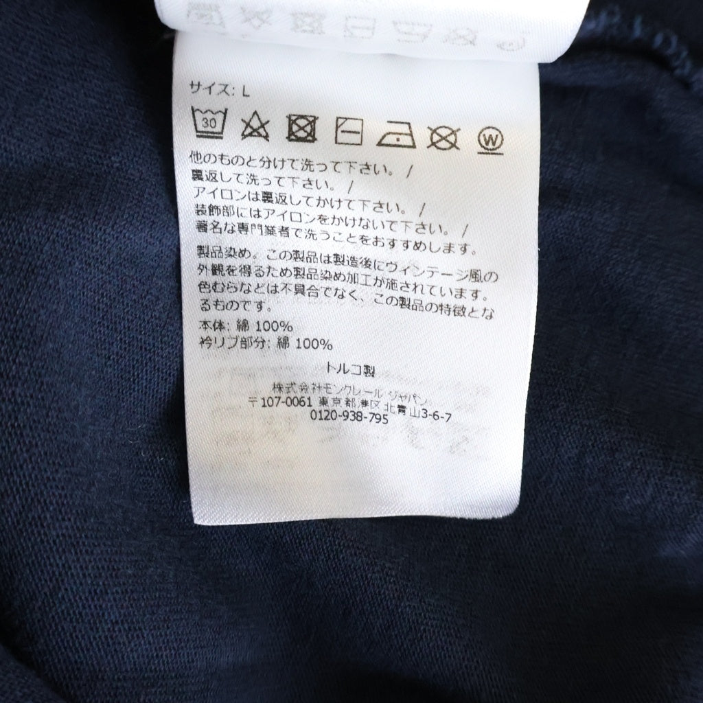 MONCLER(モンクレール) 26SS SS T-SHIRT フロントロゴ クルーネック 半袖Tシャツ ネイビー L10918C00044 89AUG