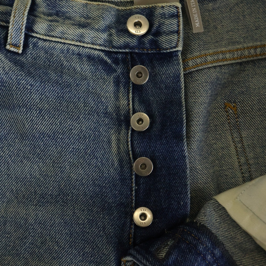 DIOR(ディオール) JEANS RE 22 PATCH IT パッチワーク調 レギュラーフィット デニムパンツ インディゴ 693D004A3077