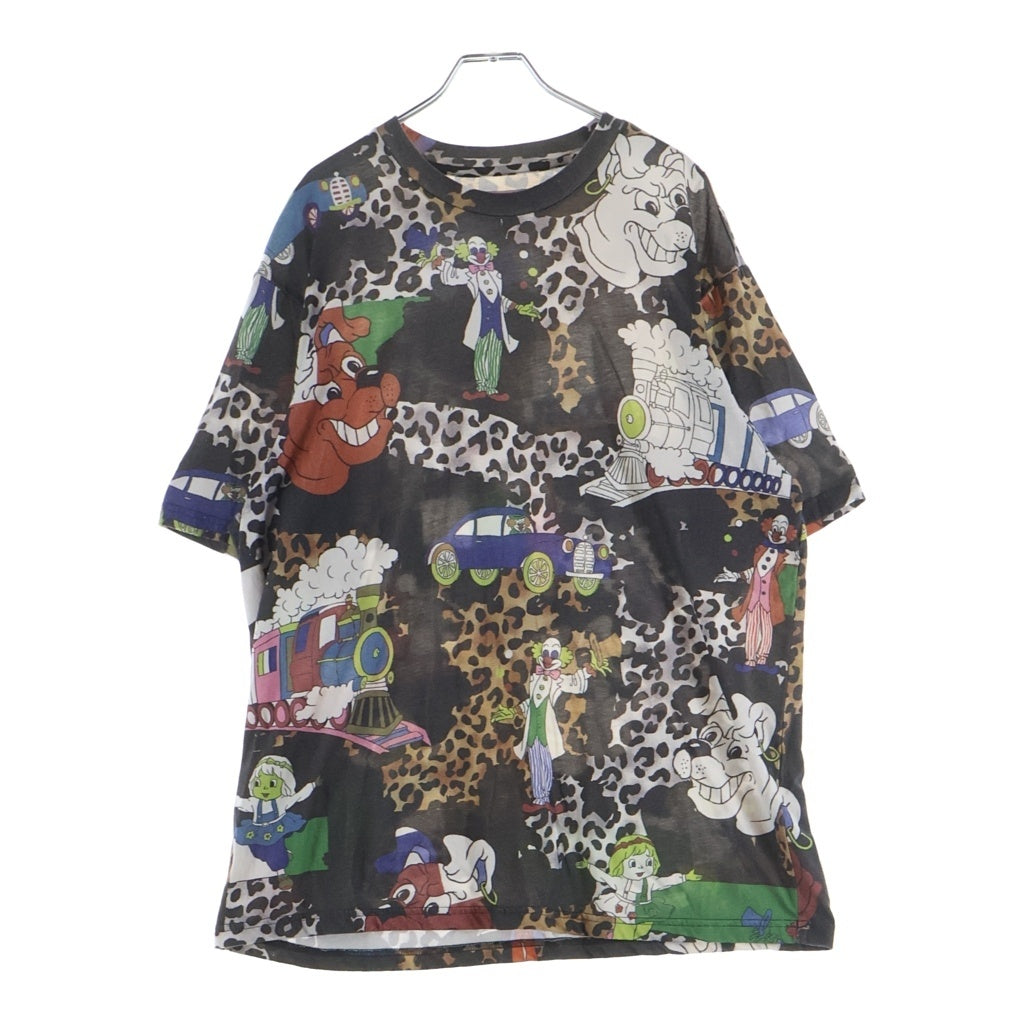 SUPREME(シュプリーム) 24AW ×MARTINE ROSE マーティンローズ S/S TOP ショートスリーブカットソー 総柄 クルーネック半袖Tシャツ ブラック/マルチカラー