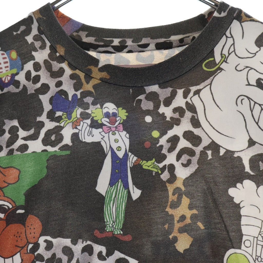 SUPREME(シュプリーム) 24AW ×MARTINE ROSE マーティンローズ S/S TOP ショートスリーブカットソー 総柄 クルーネック半袖Tシャツ ブラック/マルチカラー