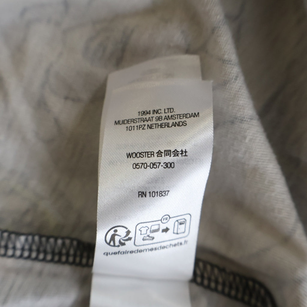 SUPREME(シュプリーム) 24AW ×MARTINE ROSE マーティンローズ S/S TOP ショートスリーブカットソー 総柄 クルーネック半袖Tシャツ ブラック/マルチカラー