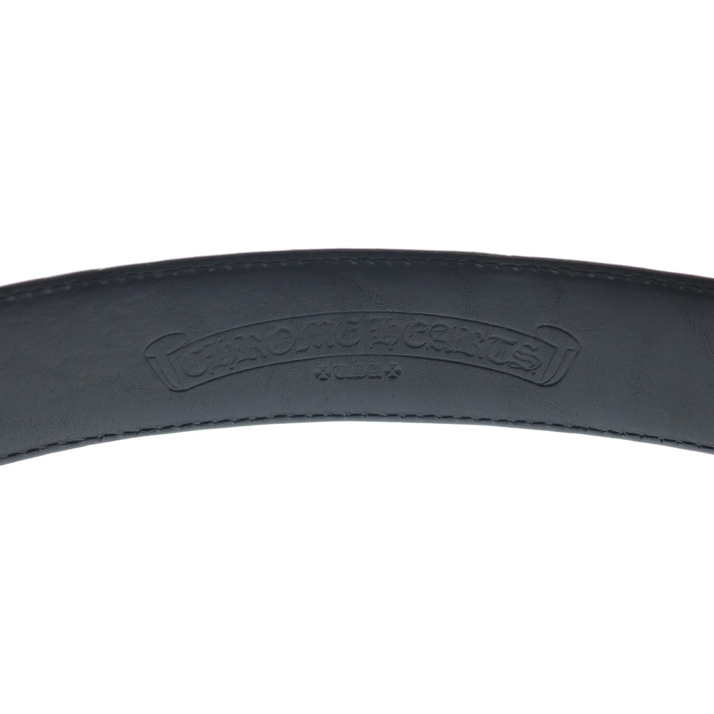 CHROME HEARTS(クロムハーツ) 1.5 STRAP 1.5インチ ホースシューリベッツ レザーベルトストラップ ブラック