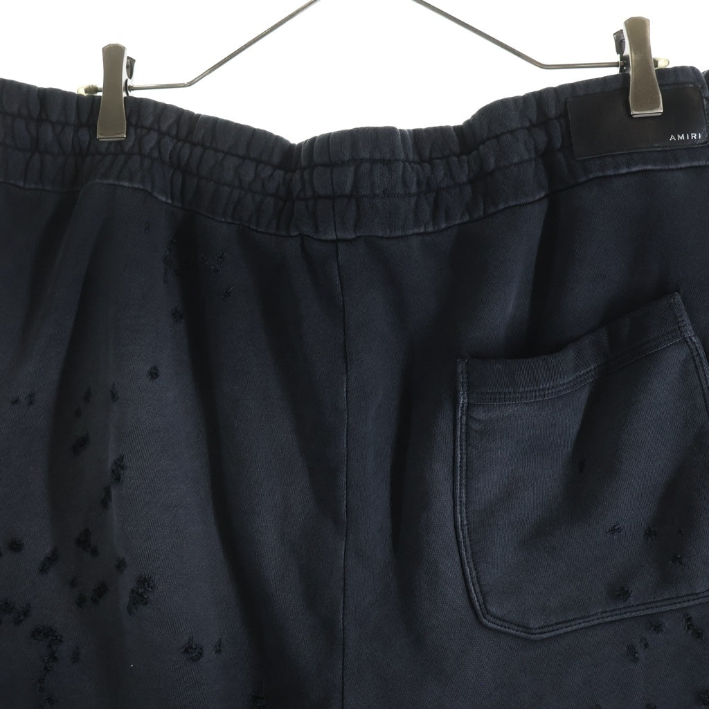 AMIRI(アミリ) Shotgun Sweatshortpant ショットガン スウェット ショートパンツ ダメージ加工 アッシュグレー