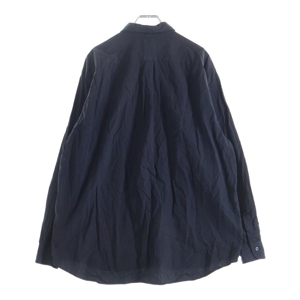 COMOLI(コモリ) 22AW コットン ロングスリーブ 長袖シャツ ブラック W03-02001