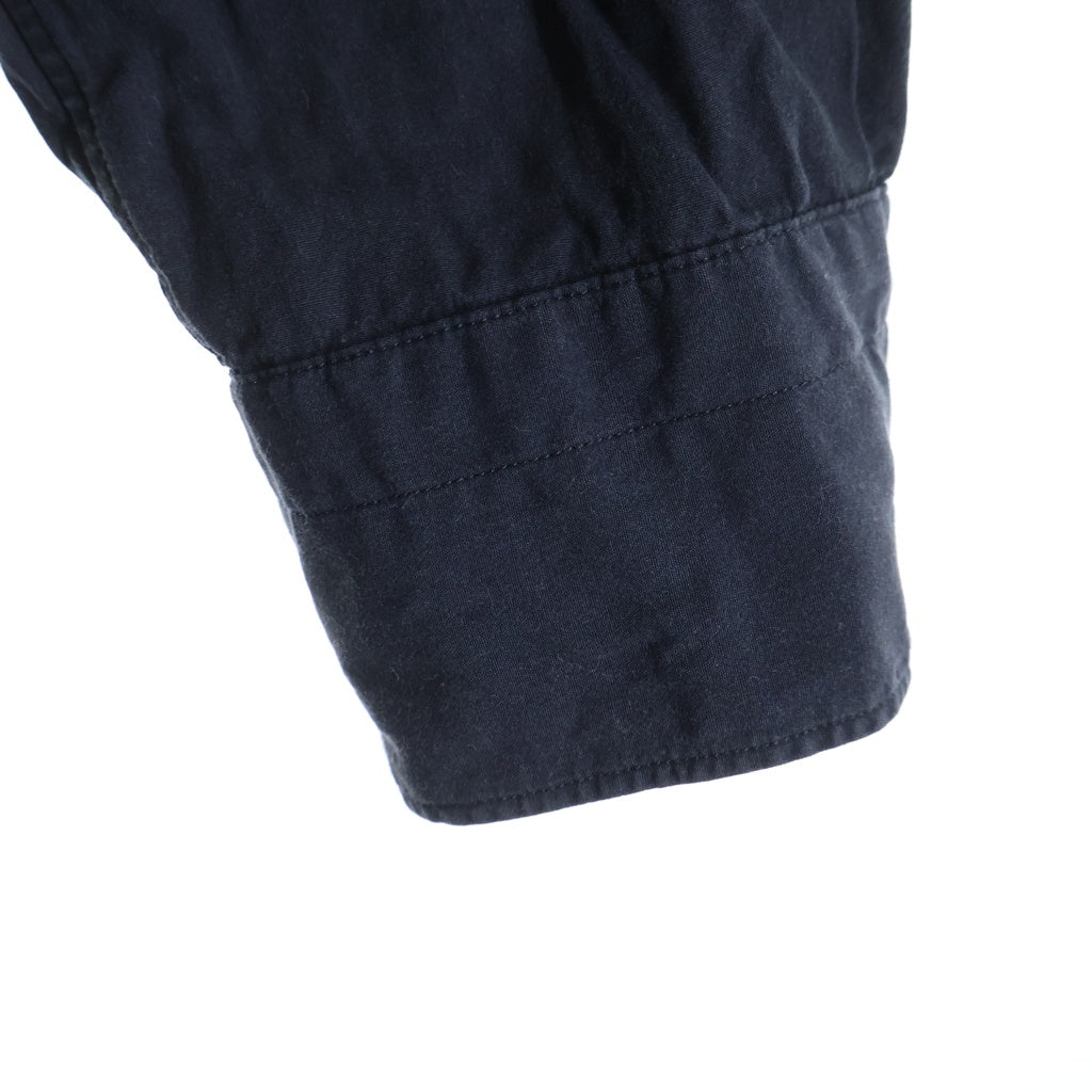 COMOLI(コモリ) 22AW コットン ロングスリーブ 長袖シャツ ブラック W03-02001