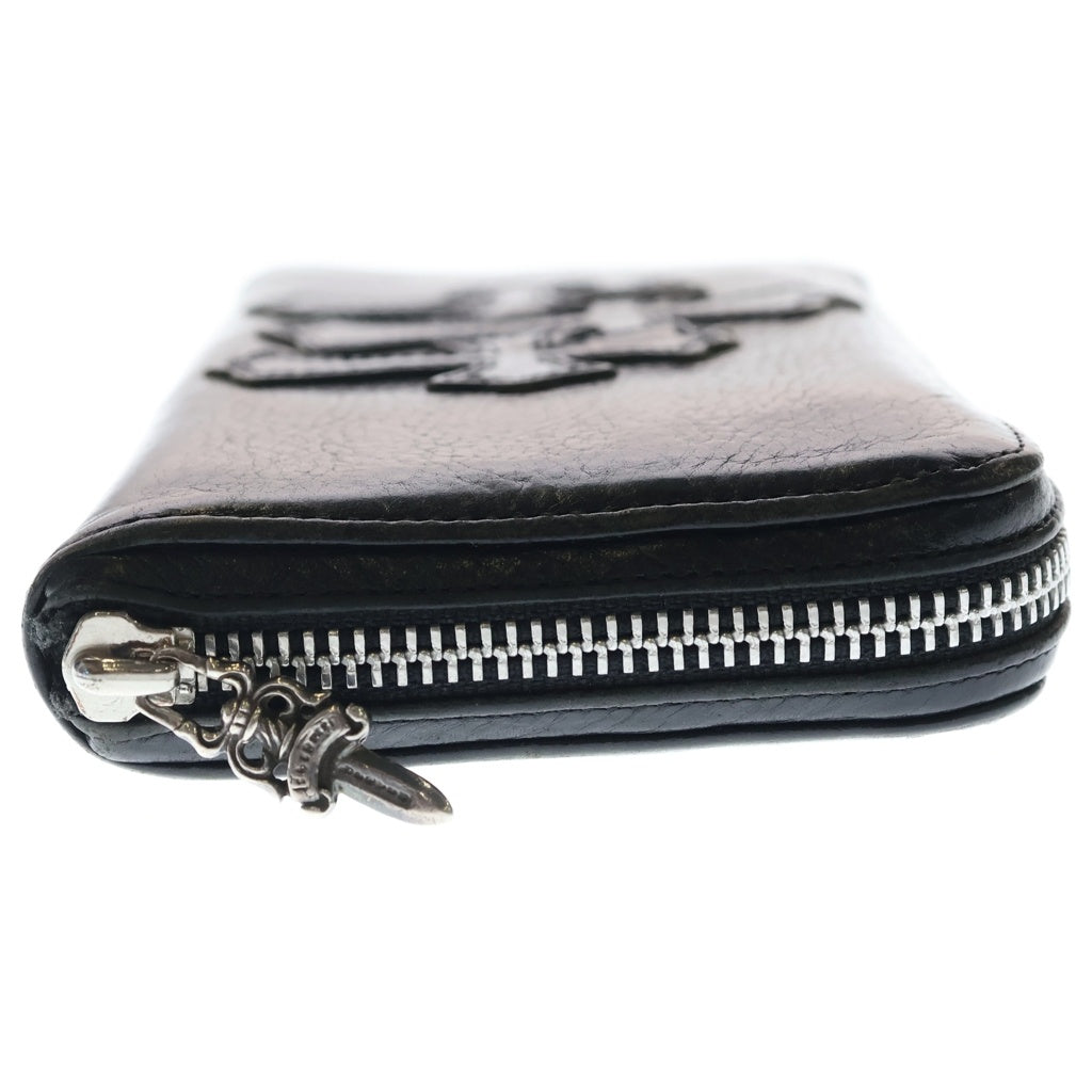 CHROME HEARTS(クロムハーツ) REC F ZIP 3 セメタリー クロスパッチ レザーウォレット