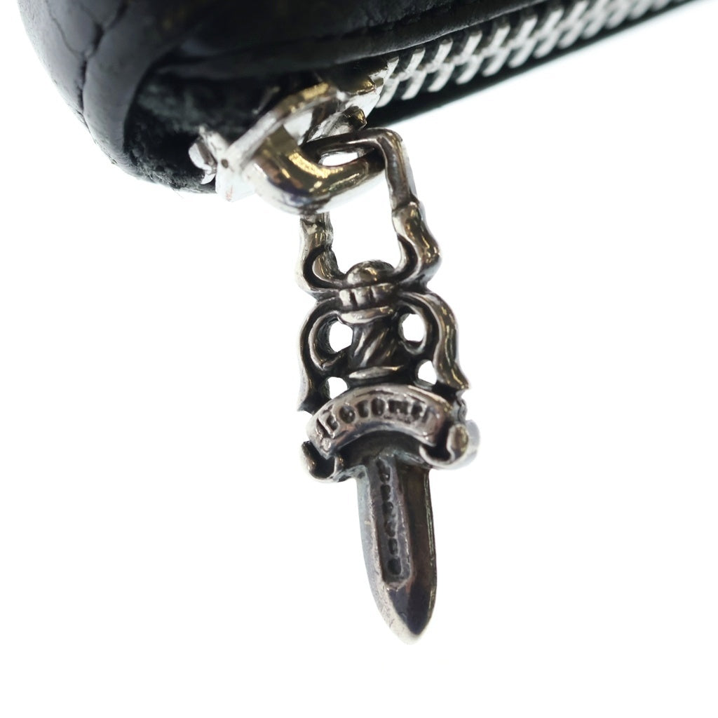 CHROME HEARTS(クロムハーツ) REC F ZIP 3 セメタリー クロスパッチ レザーウォレット