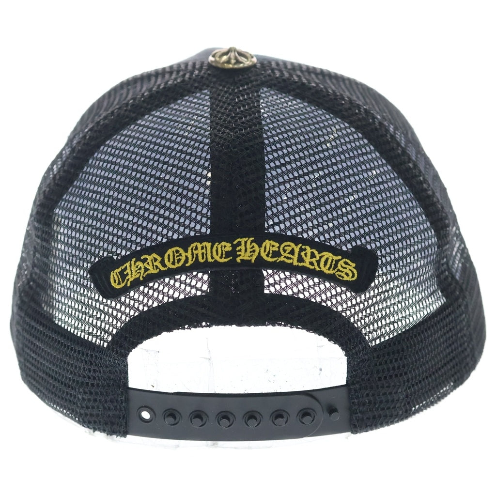 CHROME HEARTS(クロムハーツ) YELLOW CH PLUS TRUCKER CAP ラウンドCHプラス トラッカーキャップ メッシュ ブラック/イエロー