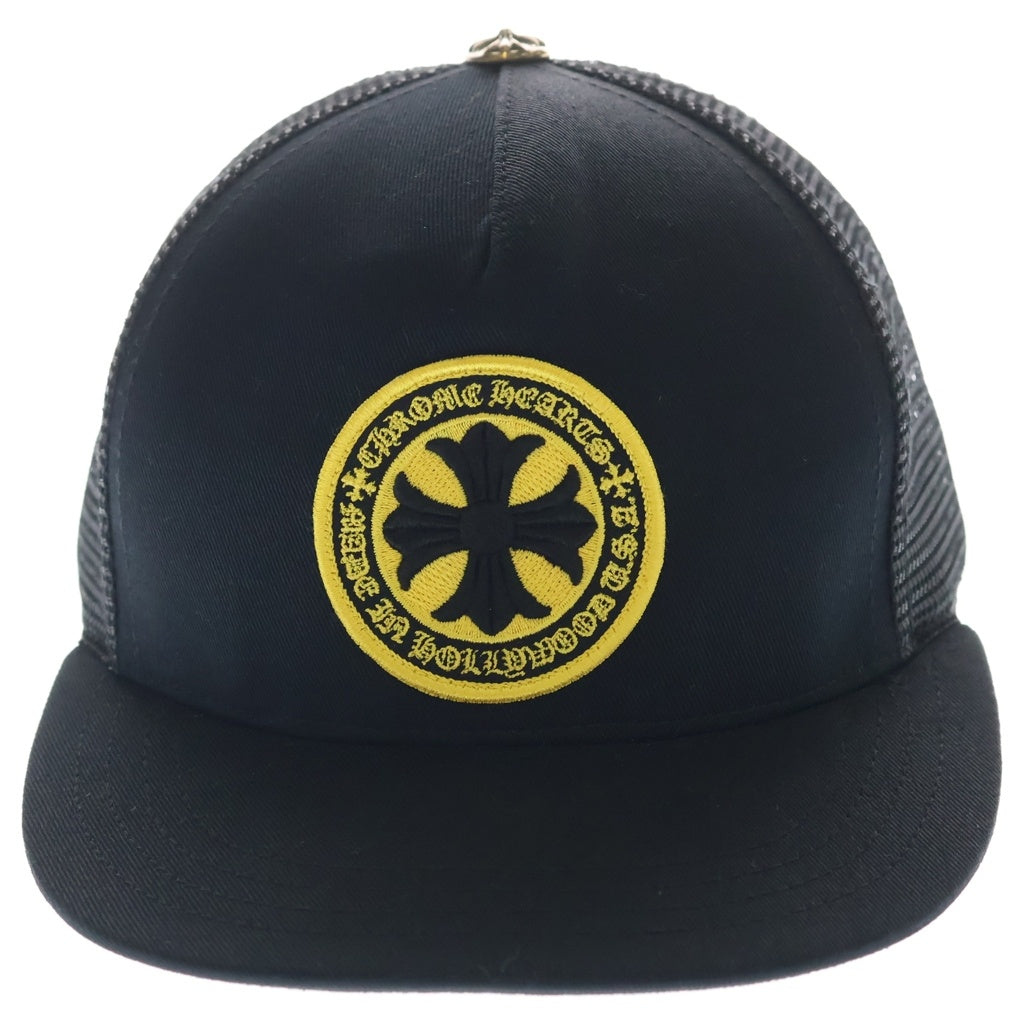 CHROME HEARTS(クロムハーツ) YELLOW CH PLUS TRUCKER CAP ラウンドCHプラス トラッカーキャップ メッシュ ブラック/イエロー