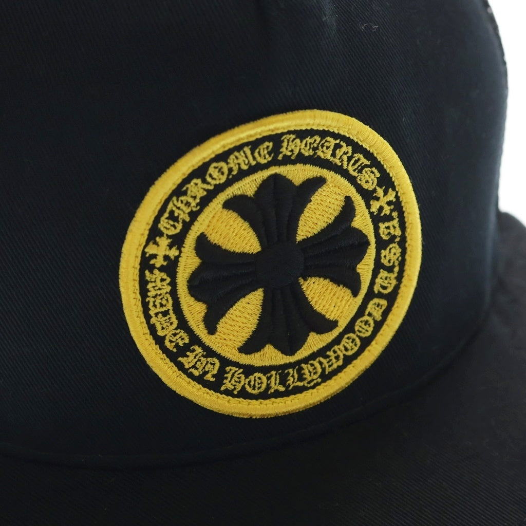 CHROME HEARTS(クロムハーツ) YELLOW CH PLUS TRUCKER CAP ラウンドCHプラス トラッカーキャップ メッシュ ブラック/イエロー