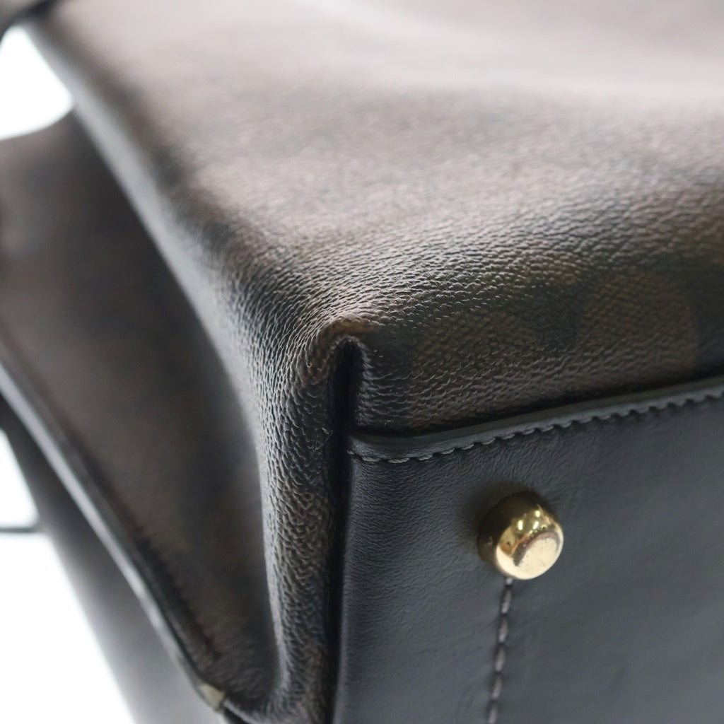 COACH(コーチ) ハンナ ショルダー バッグ・シグネチャー キャンバス 2way ハンドバッグ ブラウン CH191 レディース