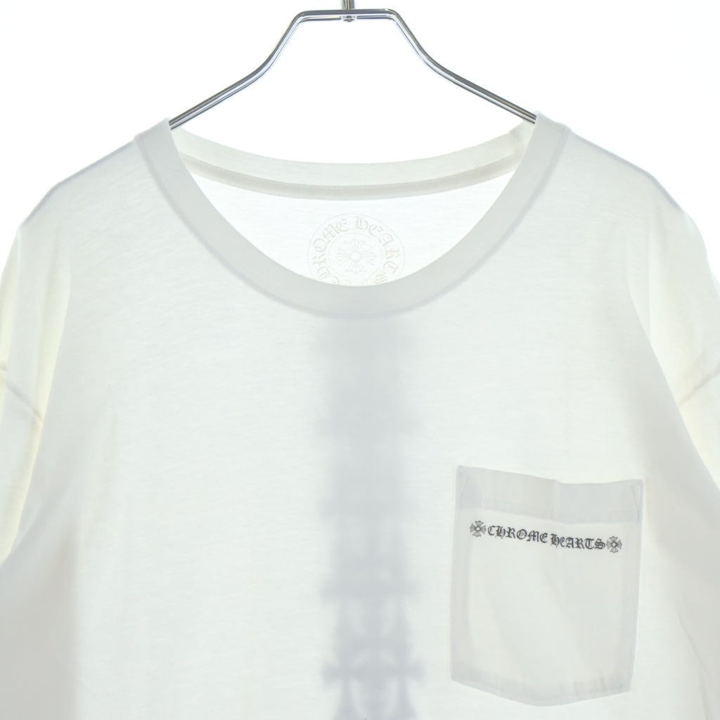 CHROME HEARTS(クロムハーツ) Cemetery Cross Tire Track L/S Tee セメタリークロスタイヤトラック 長袖 クルーネック カットソー ホワイト