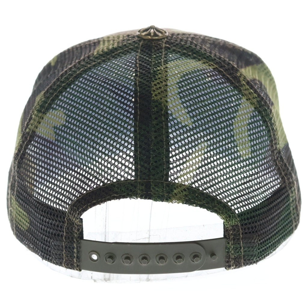 CHROME HEARTS(クロムハーツ) TRUCKER CAP トラッカーキャップ CHパッチ クロスボール カモフラ メッシュ帽子 カーキ