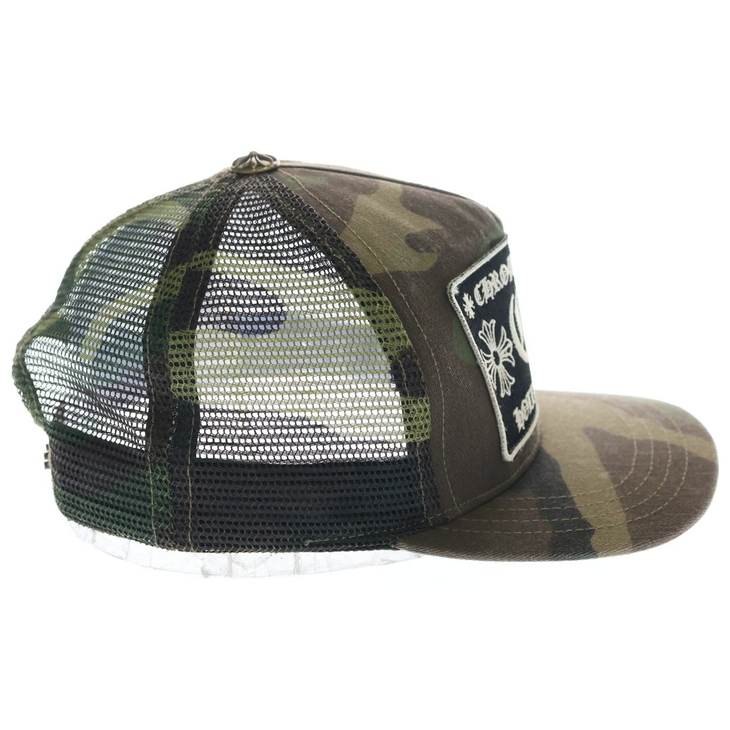 CHROME HEARTS(クロムハーツ) TRUCKER CAP トラッカーキャップ CHパッチ クロスボール カモフラ メッシュ帽子 カーキ
