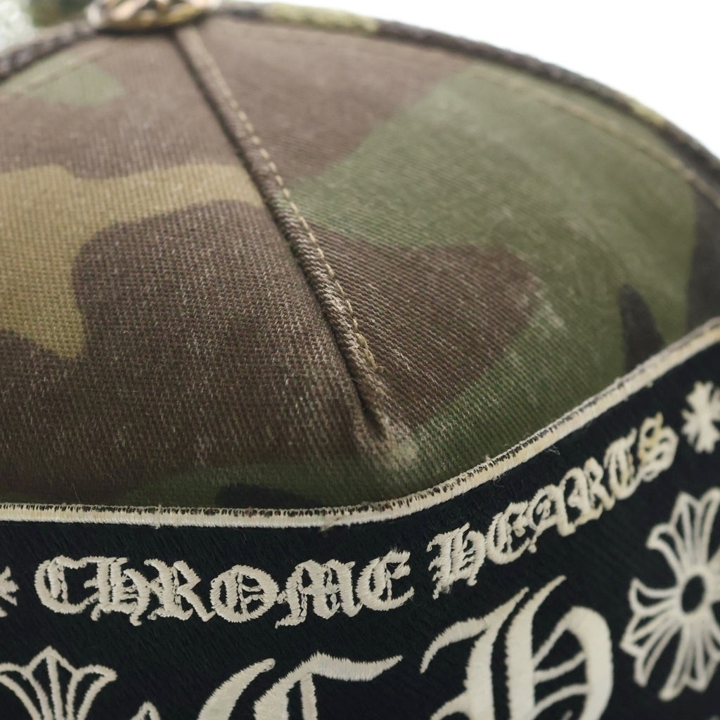 CHROME HEARTS(クロムハーツ) TRUCKER CAP トラッカーキャップ CHパッチ クロスボール カモフラ メッシュ帽子 カーキ