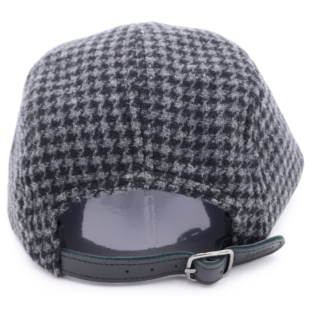 SUPREME(シュプリーム) 23AW Houndstooth Wool Camp Cap ハウンドトゥース ウール キャンプキャップ 千鳥格子 フロントボックスロゴ グレー