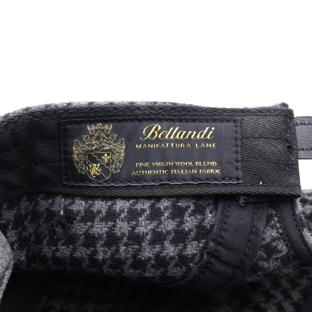 SUPREME(シュプリーム) 23AW Houndstooth Wool Camp Cap ハウンドトゥース ウール キャンプキャップ 千鳥格子 フロントボックスロゴ グレー