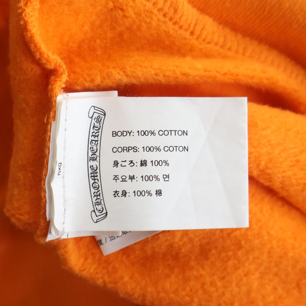 CHROME HEARTS(クロムハーツ) ×OFF WHITE HD PLVR V OFF WHITE オフホワイト ロゴプリント プルオーバーパーカー オレンジ