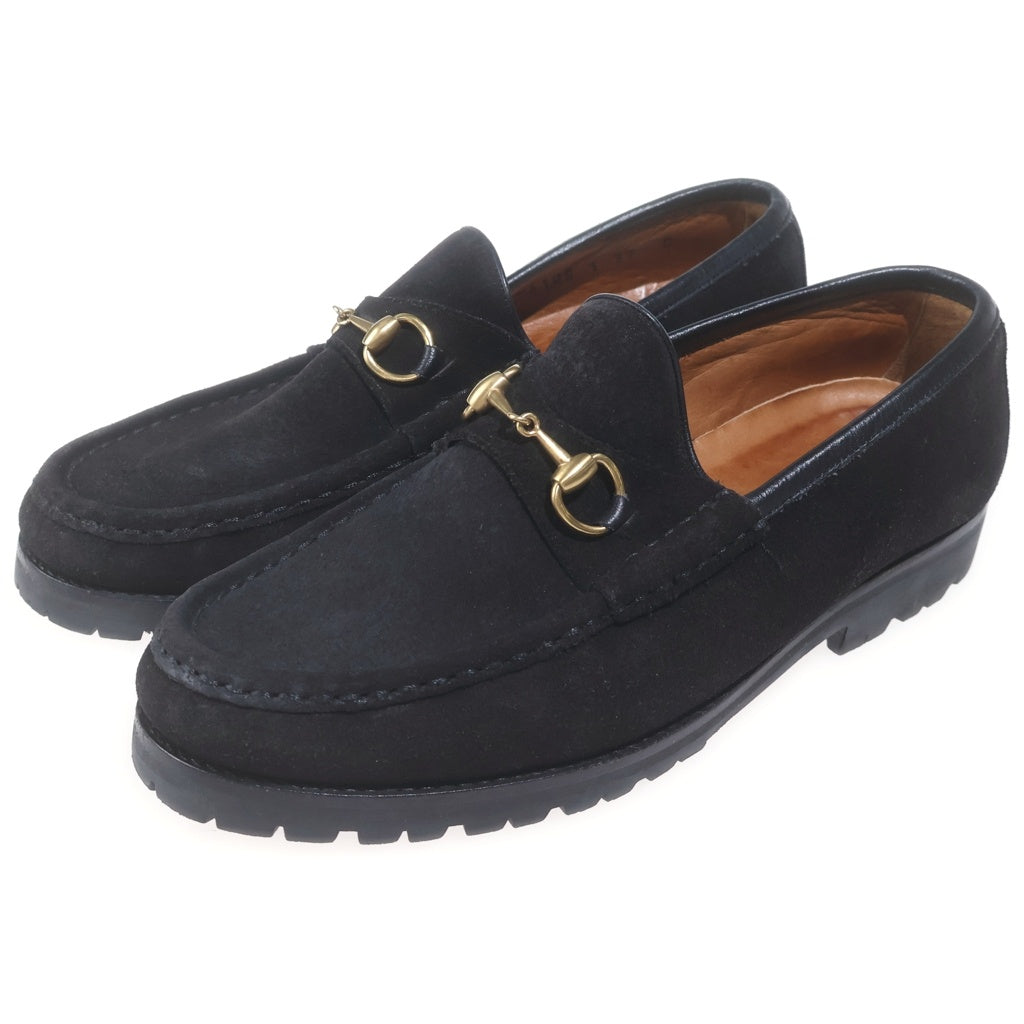 GUCCI(グッチ) ホースビット スエード ローファー ブラック レディース 101-6105