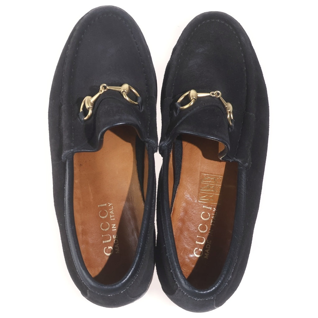 GUCCI(グッチ) ホースビット スエード ローファー ブラック レディース 101-6105