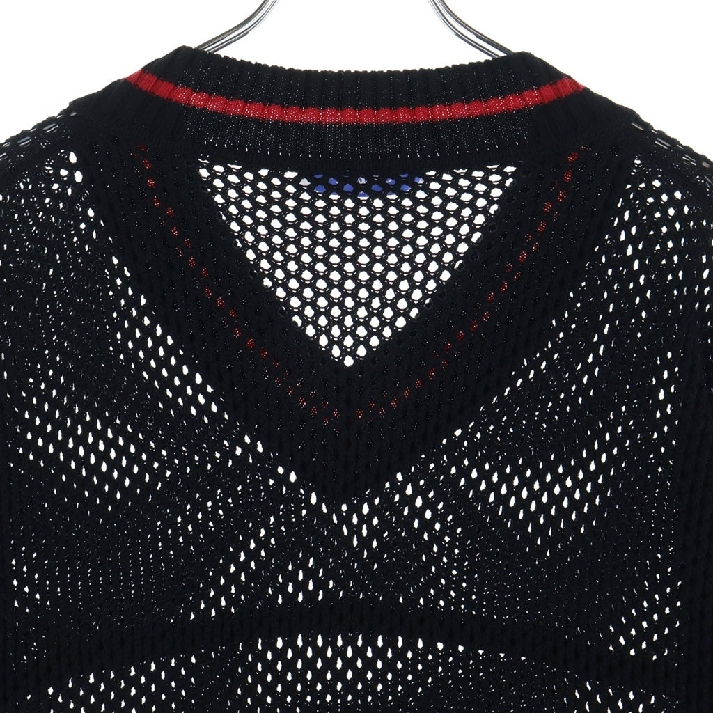 OFF-WHITE(オフホワイト) Varsity Knit Mesh T-shirt バーシティー ニット メッシュ Tシャツ ブラック OMHW006S24KNI0011025