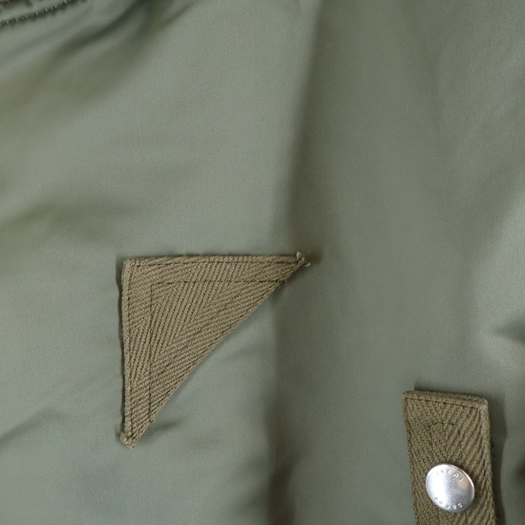 Sacai(サカイ) 22AW Nylon Twill Mix Blouso ナイロンツイル デニムドッキング MA-1 ブルゾン カーキ/インディゴ 22-02825M