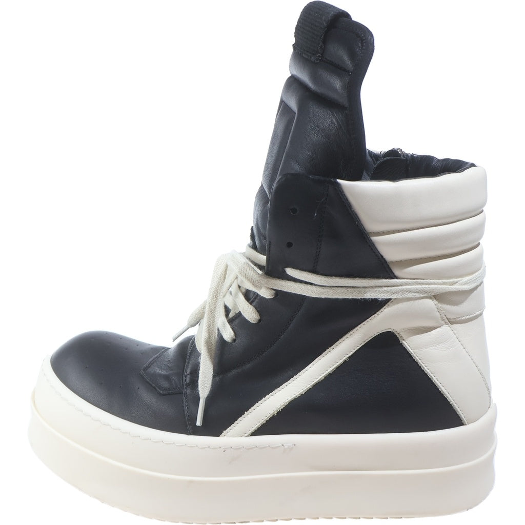 Rick Owens(リックオウエンス) Mega Bumper Geobasket Sneaker メガバンパー ジオバスケットレザーハイカットスニーカー シューズ ブラック/ホワイト