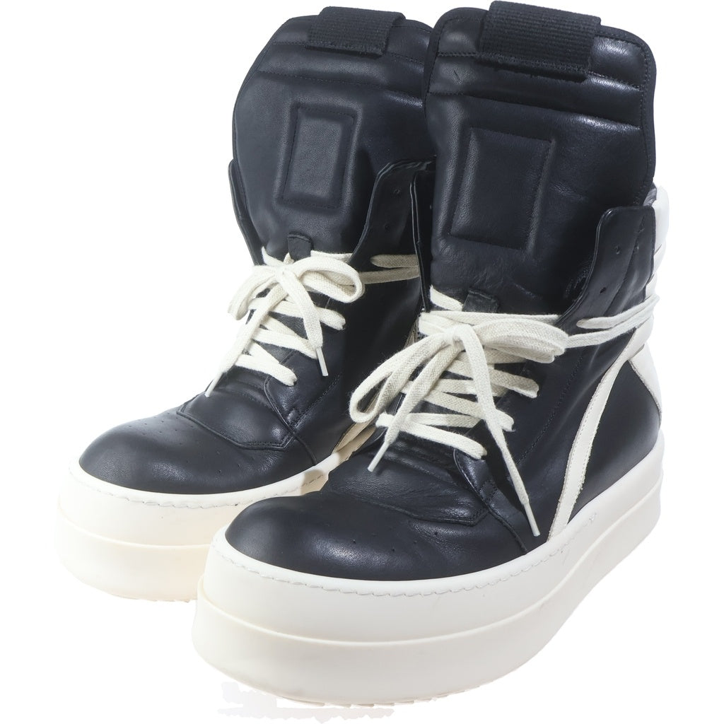 Rick Owens(リックオウエンス) Mega Bumper Geobasket Sneaker メガバンパー ジオバスケットレザーハイカットスニーカー シューズ ブラック/ホワイト