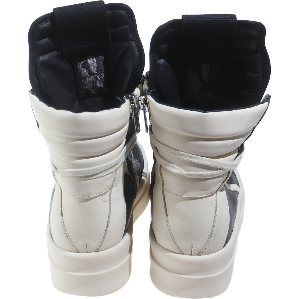 Rick Owens(リックオウエンス) Mega Bumper Geobasket Sneaker メガバンパー ジオバスケットレザーハイカットスニーカー シューズ ブラック/ホワイト