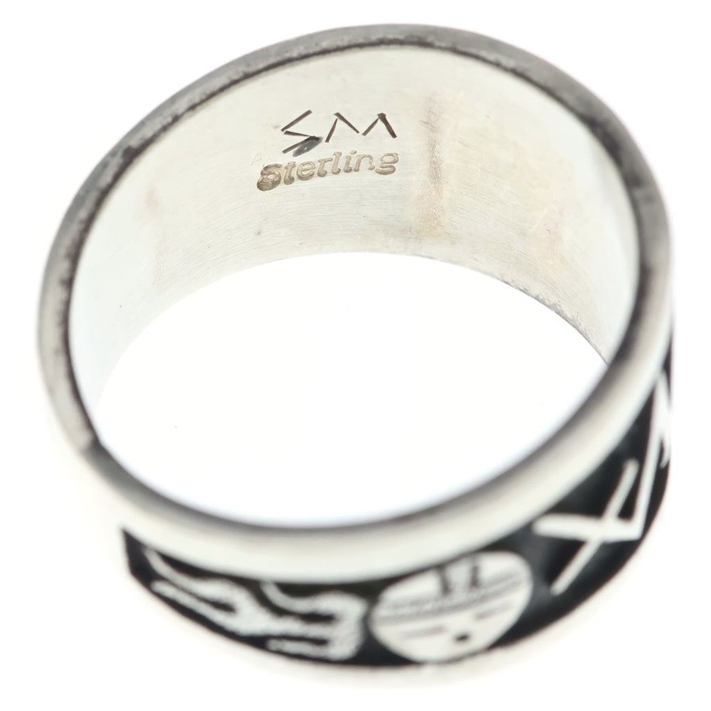 INDIAN JEWELRY(インディアンジュエリー) ホピ族 SM ココペリ オーバーレイ リング シルバー レディース