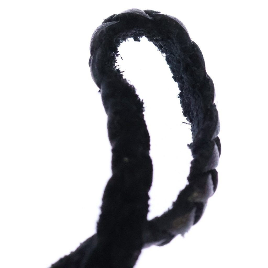 CHROME HEARTS(クロムハーツ) LEATHER BRAID スクロールレザーブレード シルバーネックレス ブラック/シルバー