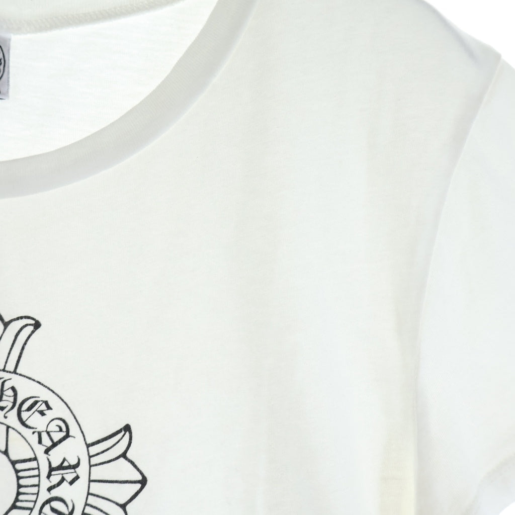CHROME HEARTS(クロムハーツ) OLD HORSESHOE CROSS S/S TEE オールド ホースシュー CHクロスプリント レディース 半袖 クルーネック Tシャツ ホワイト