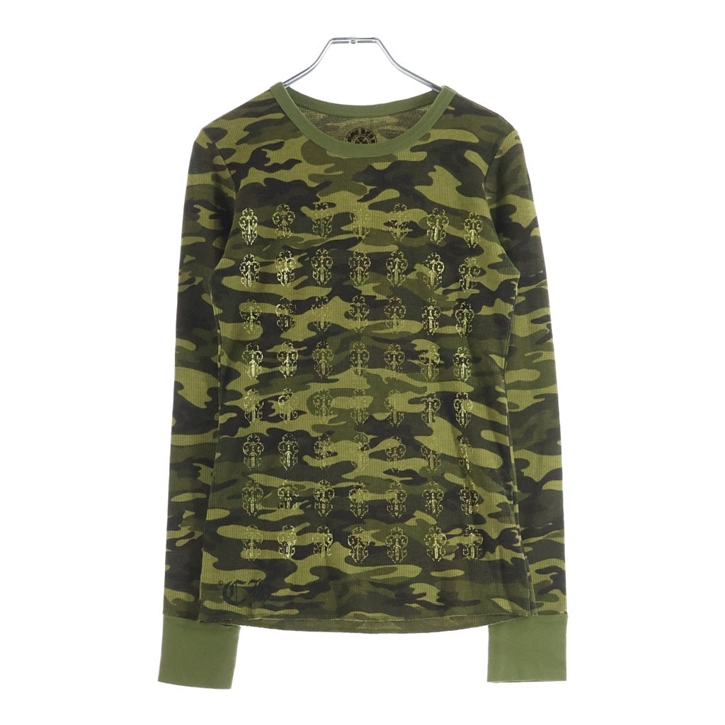 CHROME HEARTS(クロムハーツ) OLD VINE DAGGER THERMAL L/S オールド ヴァインダガー サーマル 長袖 クルーネック カットソー カモフラ マルチカラー