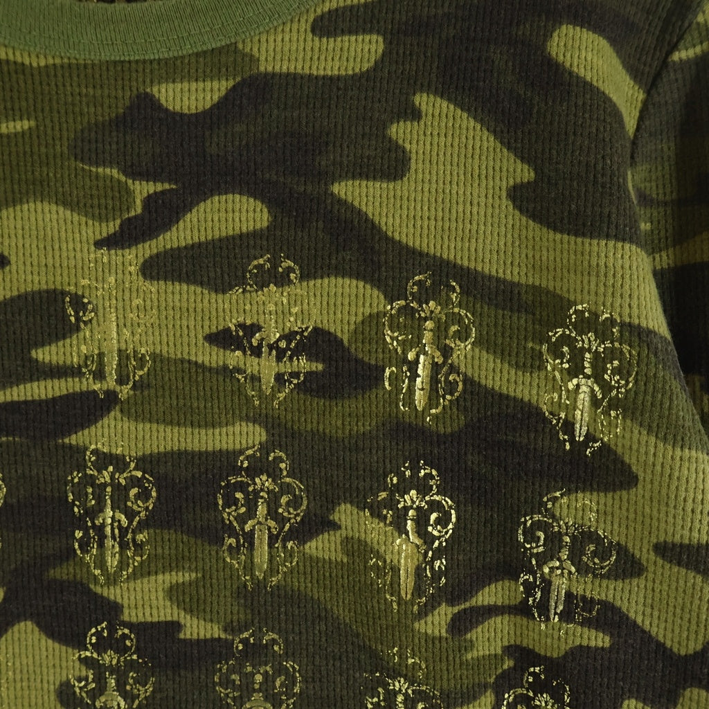 CHROME HEARTS(クロムハーツ) OLD VINE DAGGER THERMAL L/S オールド ヴァインダガー サーマル 長袖 クルーネック カットソー カモフラ マルチカラー