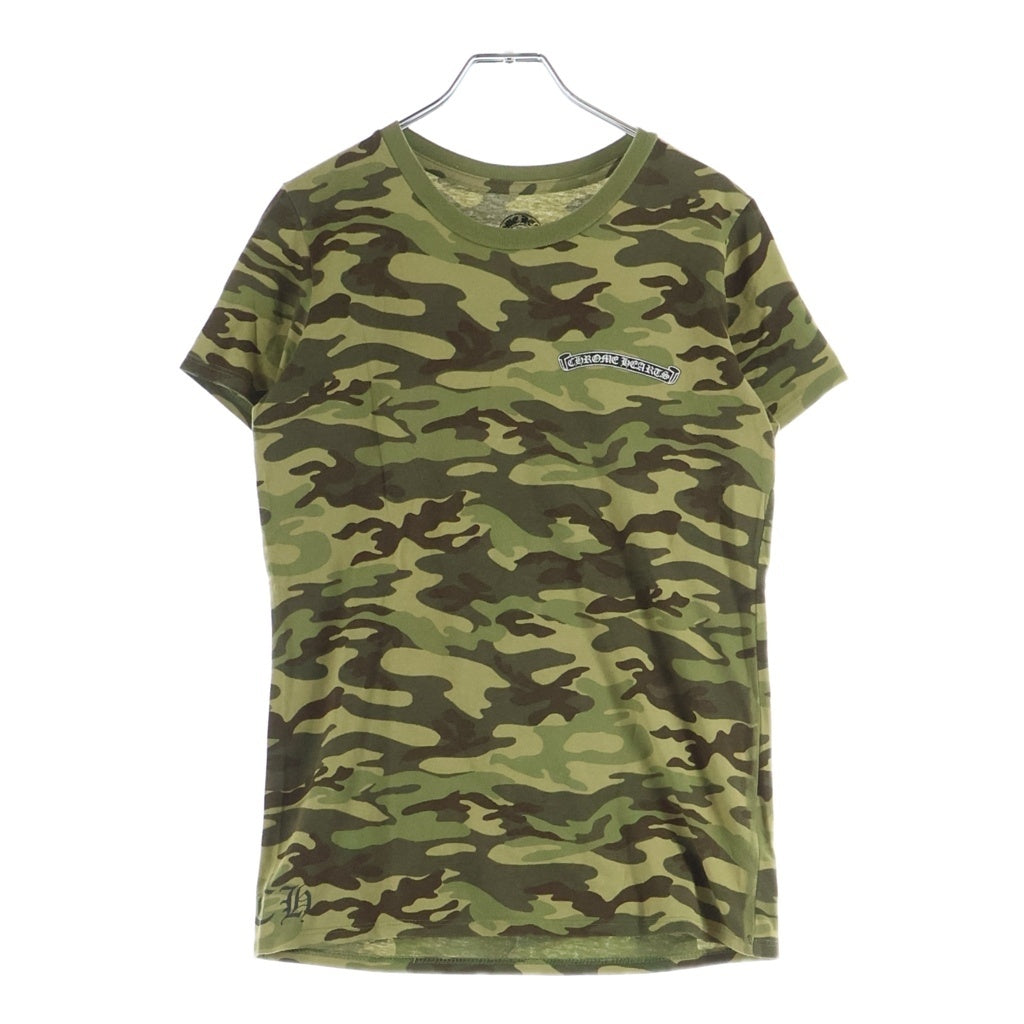 CHROME HEARTS(クロムハーツ) OLD SCROLL LABEL S/S TEE オールド スクロールラベルプリント カモフラ柄 迷彩 クルーネック半袖Tシャツ ショートスリーブカットソー カーキ