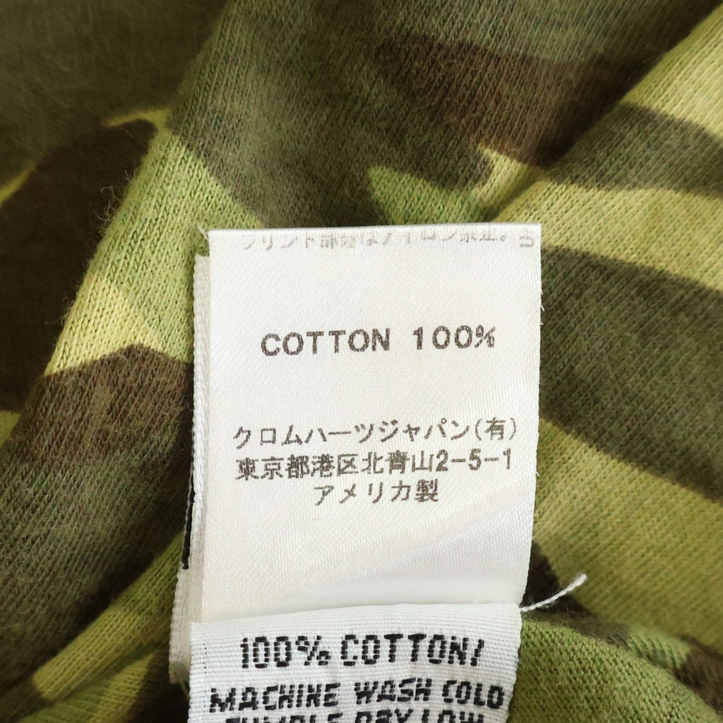 CHROME HEARTS(クロムハーツ) OLD SCROLL LABEL S/S TEE オールド スクロールラベルプリント カモフラ柄 迷彩 クルーネック半袖Tシャツ ショートスリーブカットソー カーキ
