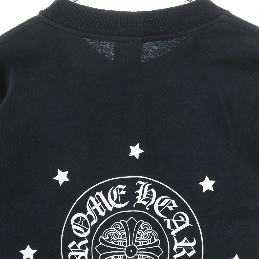 CHROME HEARTS(クロムハーツ) OLD STAR L/S オールド マリブ限定 バックホースシュー アームスタープリント ロングスリーブカットソー 長袖Tシャツ ブラック