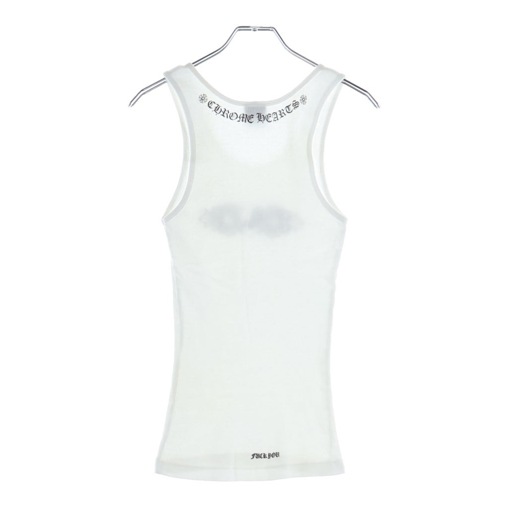 CHROME HEARTS(クロムハーツ) OLD HEART FLORAL CROSS RIB TANK オールド ハートフローラルクロスプリント タンクトップ ノースリーブ ホワイト
