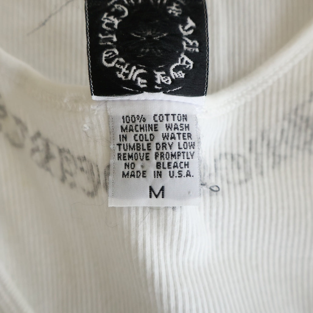 CHROME HEARTS(クロムハーツ) OLD HEART FLORAL CROSS RIB TANK オールド ハートフローラルクロスプリント タンクトップ ノースリーブ ホワイト